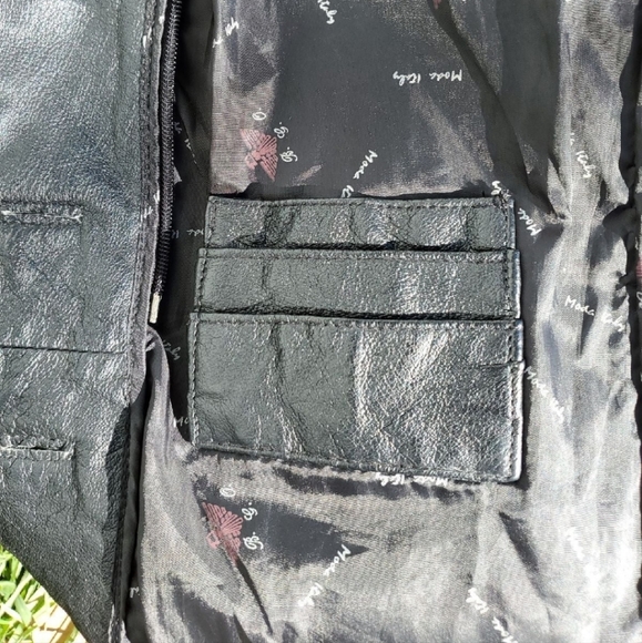 Moda Italy Black Bellagio Leather Jacket - Picture 5 of 8